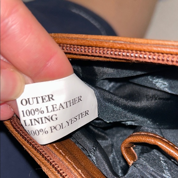 Ashwood Genuine Leather Shoulder Bag Tote Cognac Brown Handbag Purse - Picture 9 of 17